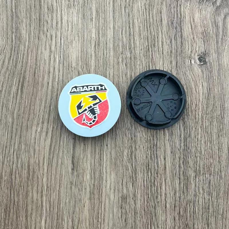 4pcs 50mm Abarth 500 Wheel Center Hub Caps Car Rims Dust Proof Cover Emblem Badge for Fiat Palio Stilo Bravo Perla Puntosiena