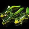 5pcs Simulated Giant Salamander Floating Lures Green Lizard Silicone Bait Swimbait Artificial Bait Fishing Accessories