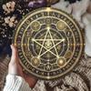 Vintage Hekserij Metalen Bord Mystiek Pentagram Muurkunst Woondecoratie Halloween