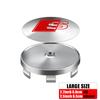 Für Audi A5 4 Stück Auto Radnabenkappen Auto Felgenabdeckung für Audi A3 8P A4 A6 C6 B8 Sline RS B6 B5 B4 B3 A1 A2 A7 A8 C5 C7 Q1 Q2 Q3 Q4 Q5