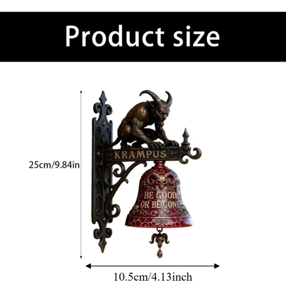 Resin Material Krampus Decorative Ornament Resin Decorative Hanging Bells Halloween Decoration