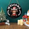 Rustic Upland Cow Wooden Welcome Sign with 35 Interchangeable Accessories for Seasonal Home Decoration Hanging