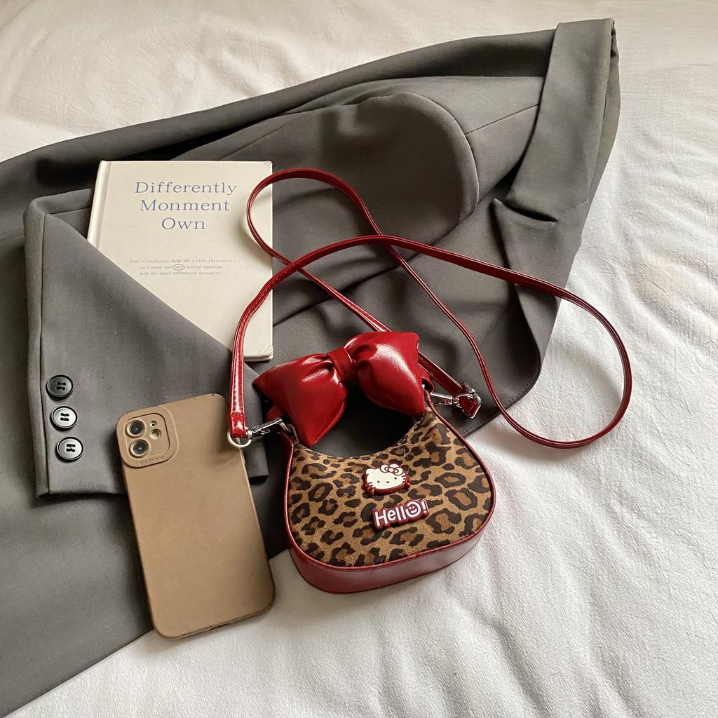 Cartoon Korean Style  Cowboy Bow Crossbody Handbag Fashion Item Travel Storage Collocation Practical Periphery Gifts