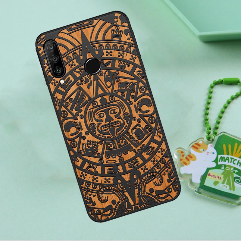 Mayan Calendar Wood Pattern For Huawei Nova Y90 Y70 Y60 Y61 Y91 Y72 9 10 SE 12i 12s 11i 5T P60 Pro P20 P30 P40 Lite Case
