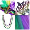 Mardi Gras Celebration Costume Hat Masquerade Mask Festival Theme Party Sequins Headband Boa Carnival Party Accessories