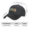Vintage DILF Damn I Love Fishing Funny Fishing Gift Baseball Cap Unisex Style Distressed Denim Washed Snapback Cap Retro Hat