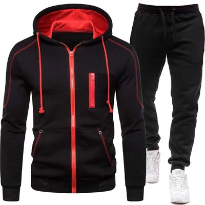 / Neues Herren Freizeit Sport Strickjacke Kapuzenpullover Set