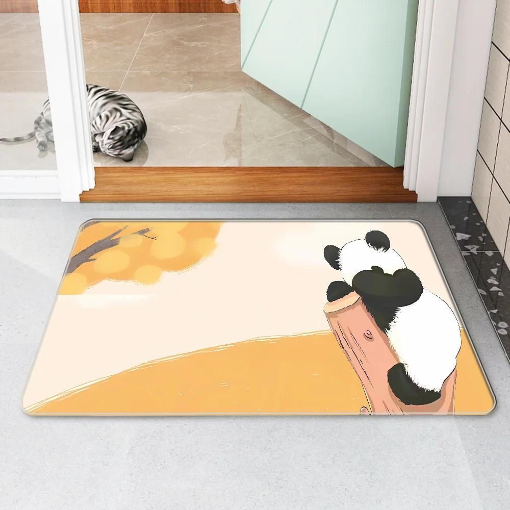 Panda Doormats Welcome Home Rugs Bedrooom Carpet Kitchen Floor Mat Entrance Door Mats Foot Bath Doormat Bathroom RoomPrayer Rug
