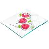 Tempered Glass Kitchen Board with Decorative Raspberry and Water Graphics 60x52 Cm