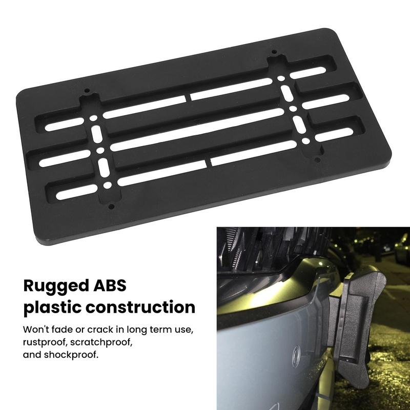 Front Bumper License Plate Bracket US 6x12 Inch with 6 Screws Wrench License Tag Plate Mounting Kit for Cars Trucks Vans SUVs