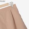 ZANZEA Damen Langarmbluse und Shorts Sommer Zweiteilige Anzugsets