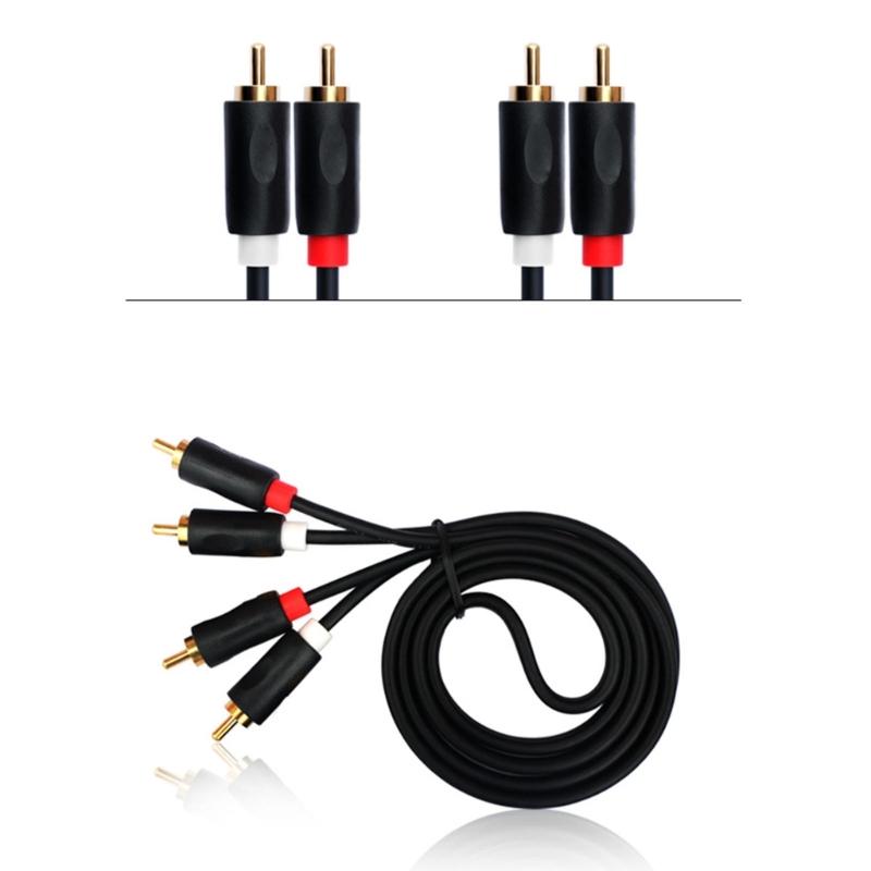 2RCA To 2 RCA Male To Male Audio Cable Gold-Plated RCA Audio Cable for Home Theater DVD TV Amplifier CD Soundbox