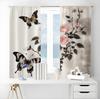 2-Piece Flower Butterfly Design Rod Pocket Curtains   Versatile Home Window Decor for Various Scenarios