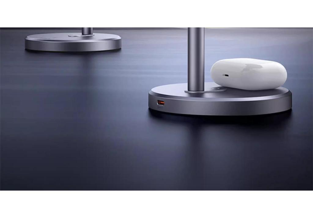 Mai Duo Duo 3-in-1 Wireless Magnetic Charging Stand with 25W Fast Qi2 Charging & Semiconductor Cooling for Phone, Watch, and Earbuds.
