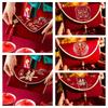 Chinese Style Wedding Red Envelope Tassel Embroidery Pattern Wedding Changing Fee Bag Hongbao Traditional Money Red Pocket Party