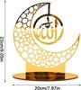 New LED Eid Mubarak Acrylic Ornament Ramadan Decoration Muslim Festival Party