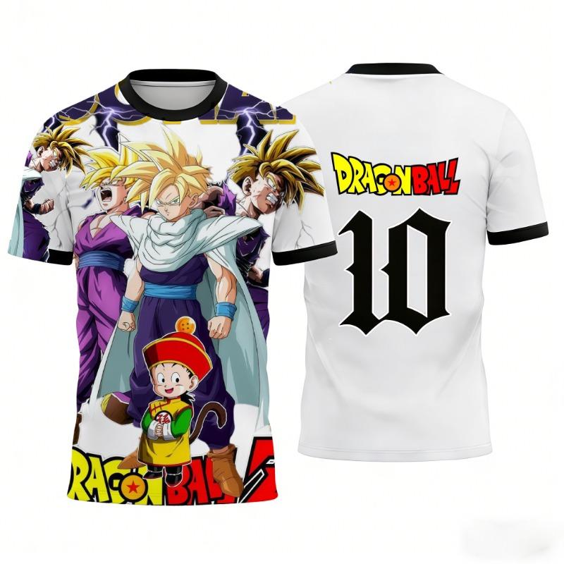2026 Summer Dragon Ball Trunks Oversized T-shirt 3D Print Breathable Sweat-Wicking Retro Streetwear Unisex Fitness Tee