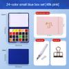 12/24 Colors Portable Travel Watercolor Palette With Waterbox Mini Paint Box Sketchbook Water Brush Student Outing Art Supplies