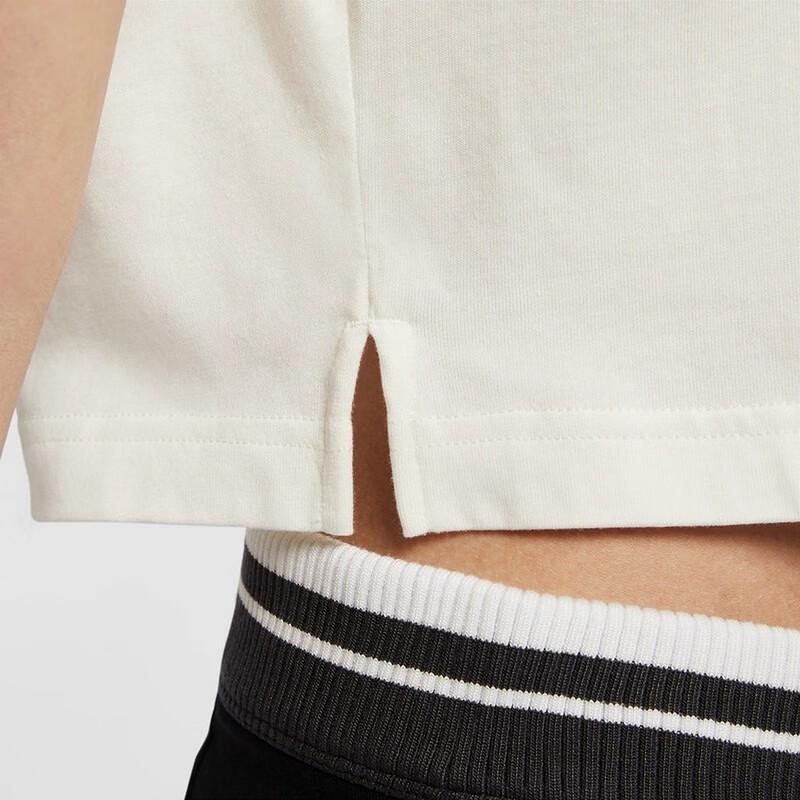 Nike Alphabet Print Comfortable Casual Sports Short Sleeve Polo Shirt Women Tops Milk-White HQ1199-133