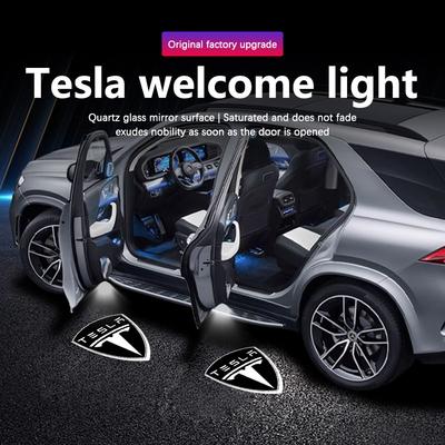 Car Door HD LED Lamps Projector Courtesy Welcome Lights For Model 3 Model S Model X Model Y Accessories