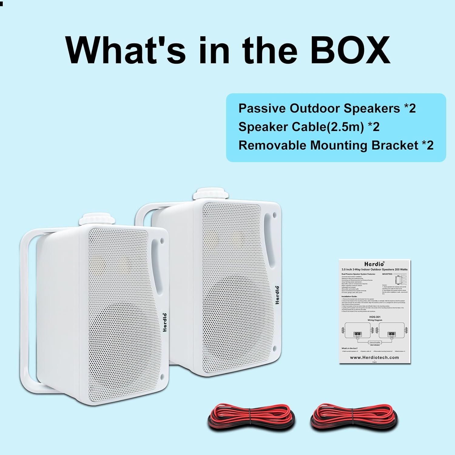 Herdio 3.5`` Outdoor Speakers Passive
