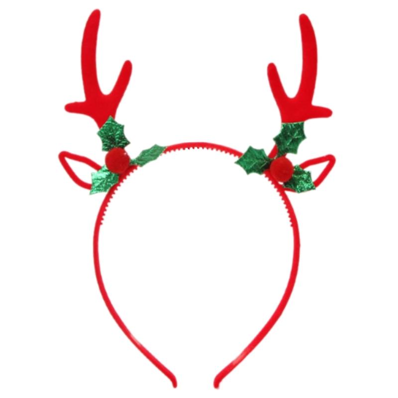 Christmas Reindeer Headband for All Age Party Accessories Deer Horn Hairhoop Festival Hairband Seasonal Costume Headwear