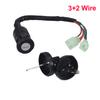 Ignition Switch Lock Key With 4 Wires or 3+2 Wires and Dustproof Cap or Not and for Universal Motorcycle Dirt Bike Pit Bike ATV