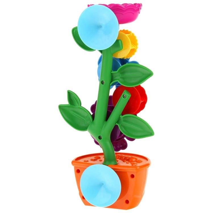 Bath Toy Flower for Bathtub Water Watering Can Multicolor with Suction Cup