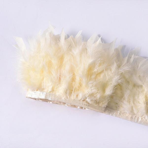 High-Quality Turkey Feather Edging, Colored Feathers, Fire Feather Edging For Weddings