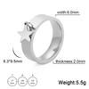 Heart Charm Rings for Women Bohemian Stainless Steel Gold Aesthetic Ring Trend Korean Jewelry Birthday Gift