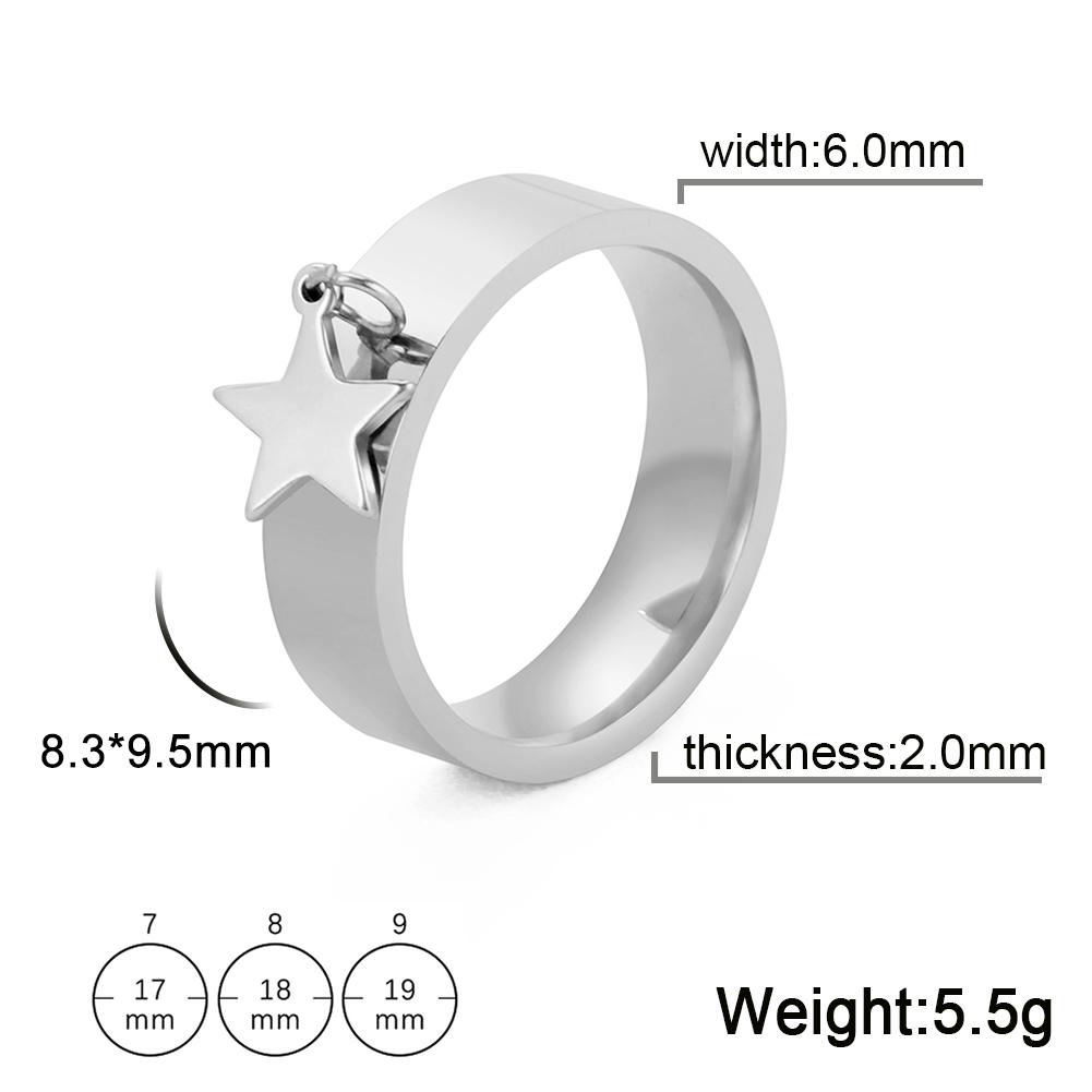 Heart Charm Rings for Women Bohemian Stainless Steel Gold Aesthetic Ring Trend Korean Jewelry Birthday Gift