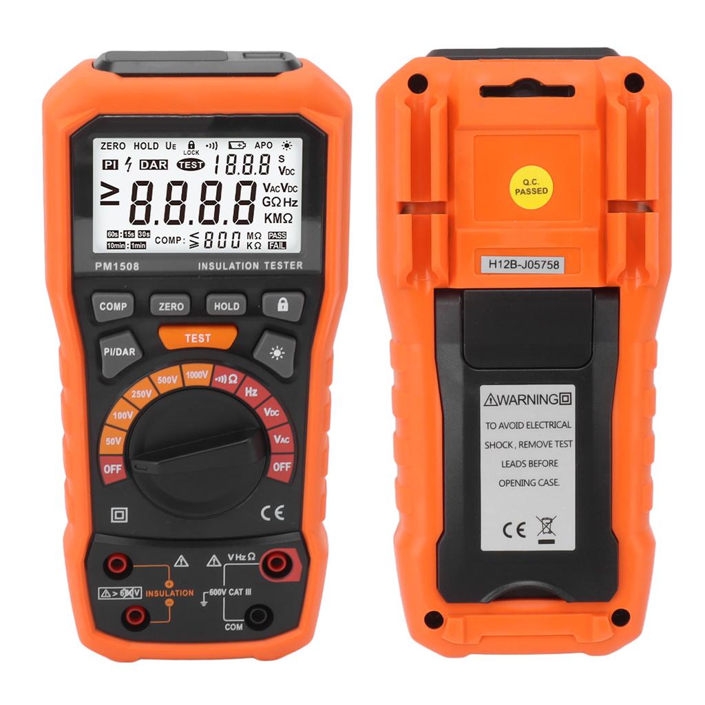 Digital Insulation Resistance Tester Handheld Insulation Resistance Meter for Residential