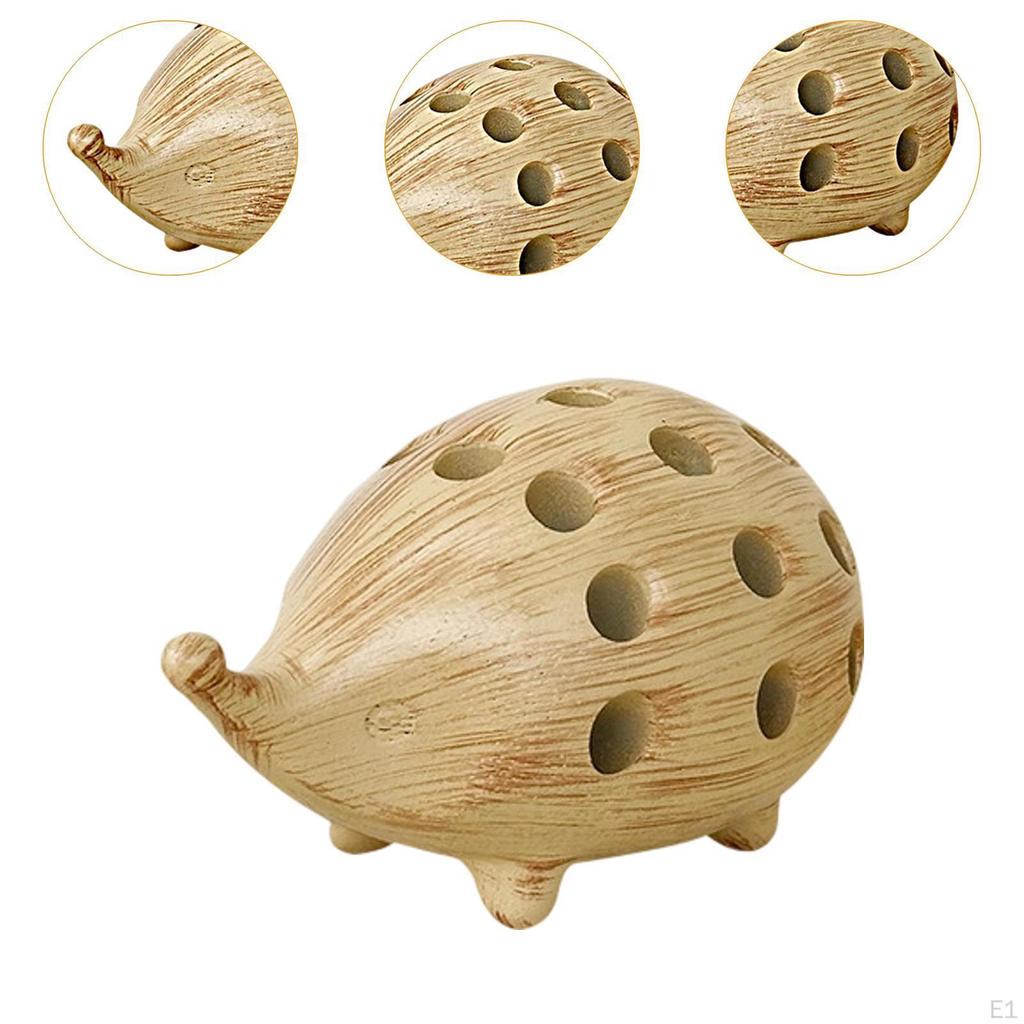 Hedgehog Pen Holder with Holes Decorative Accessories Desk Organization Stationery Supplies for