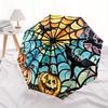 Halloween Buntes Regenschirm, Tragbarer 3-fach Kompakter Regenschirm, Weihnachtsgeschenk ES604
