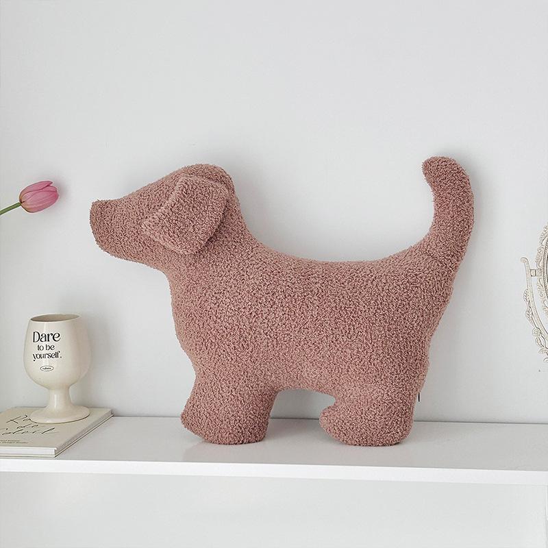 Plush Cute Dog Throw Pillow Cartoon Nap Pillow Children s Room Doll Gift Girlfriend Living Room Sofa Cushion 48X35CM коричневый 5060₽