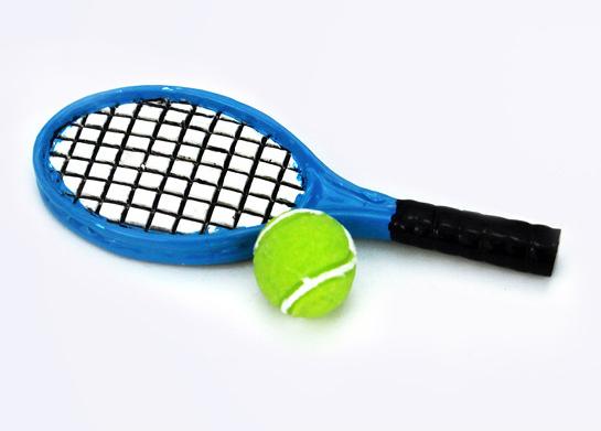 1/6 1/12 Doll House Simulation Miniature Mini Tennis Racket Model Decor