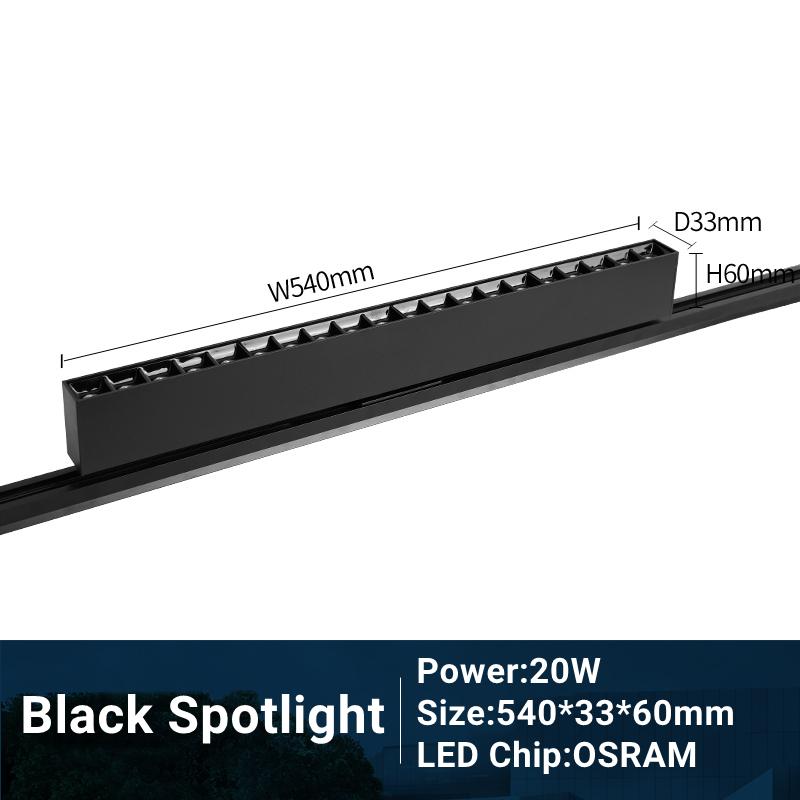 Modern LED Track Light 110/220V Adjustable 10/20W COB Ceiling Grille Spot Lamp Aisle Store Shop Linear Fill Rail Lighting System