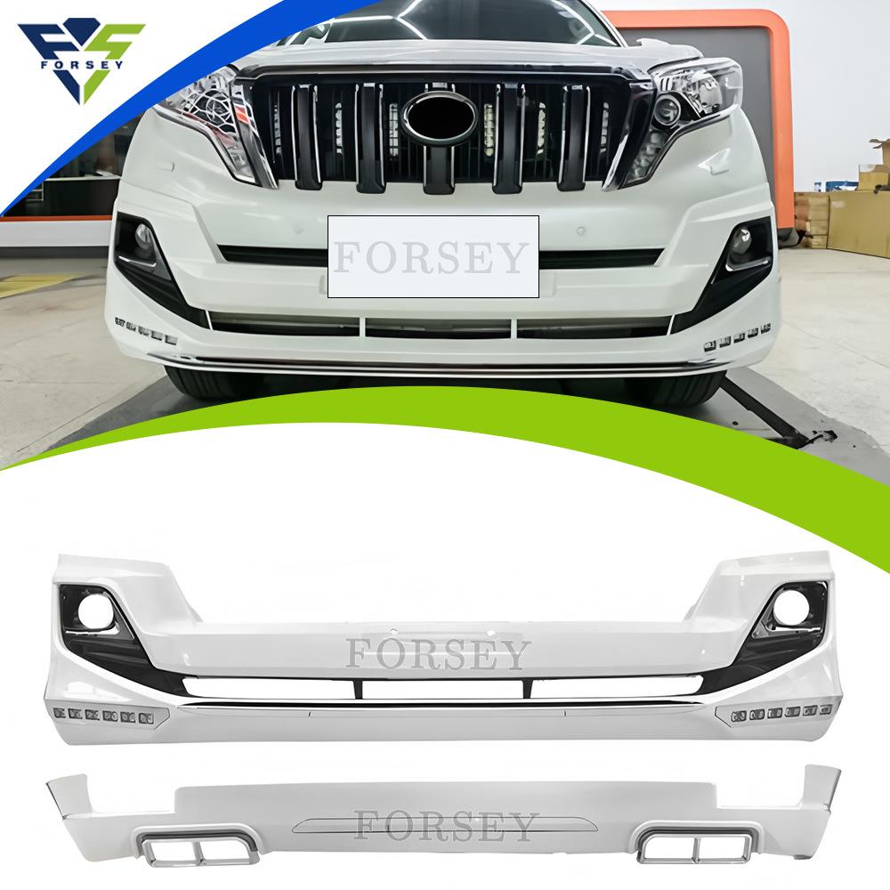 Комплект спортивных бамперов для Toyota Land Cruiser Prado FJ150 (передний и задний) (2014-2017)