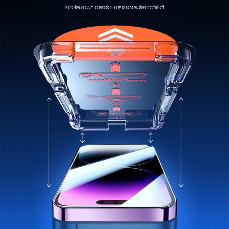 Instant-Applier Dust-Free Chamber for iPhone 16 Pro Max 17 Privacy Screen Protector and Dust Removal Tool