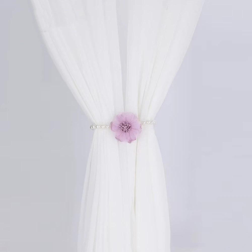 Handmade Curtain Buckle Flower Window Ties Fashion Curtain Tiebacks  For Home Office Decorative