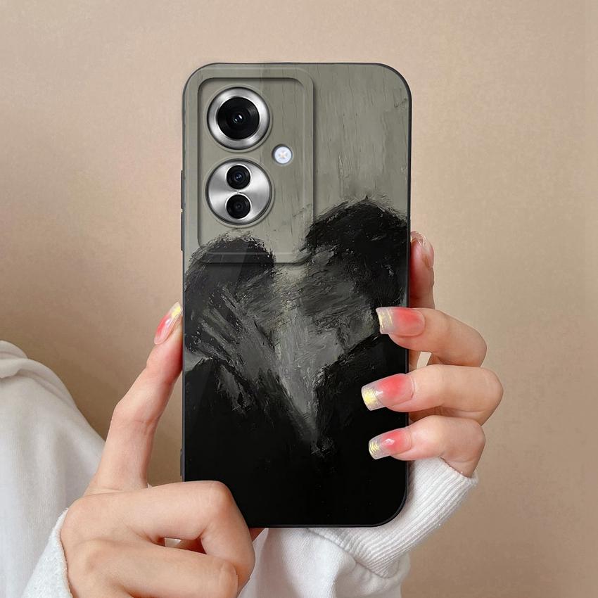 Sacs pour téléphone pour Oppo F25 Pro F23 Realme C20 C25 C30 C31 C33 C35 Narzo N53 N63 Motif Arbre de Coco de Plage Étui de Protection en Silicone Liquide pour Coque Oppo