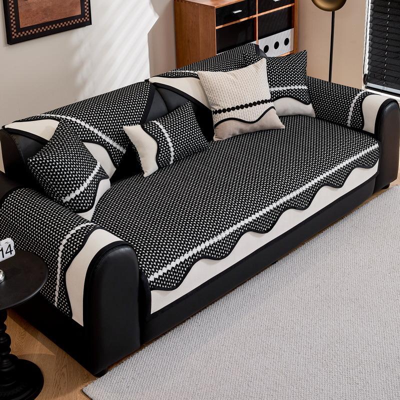 

Summer Sofa Cushion Chenier Special-Shaped Light Luxury High-End Sense New Straight Row One-Piece Sofa Four-Season Cushion 70*70cm