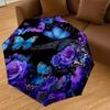 1PC Butterflies Flowers Umbrella-8-Rib Reinforced Portable Folding Travel Suitable for All Seasons Outdoor Daily Use Is an Ideal Choice  -K0387