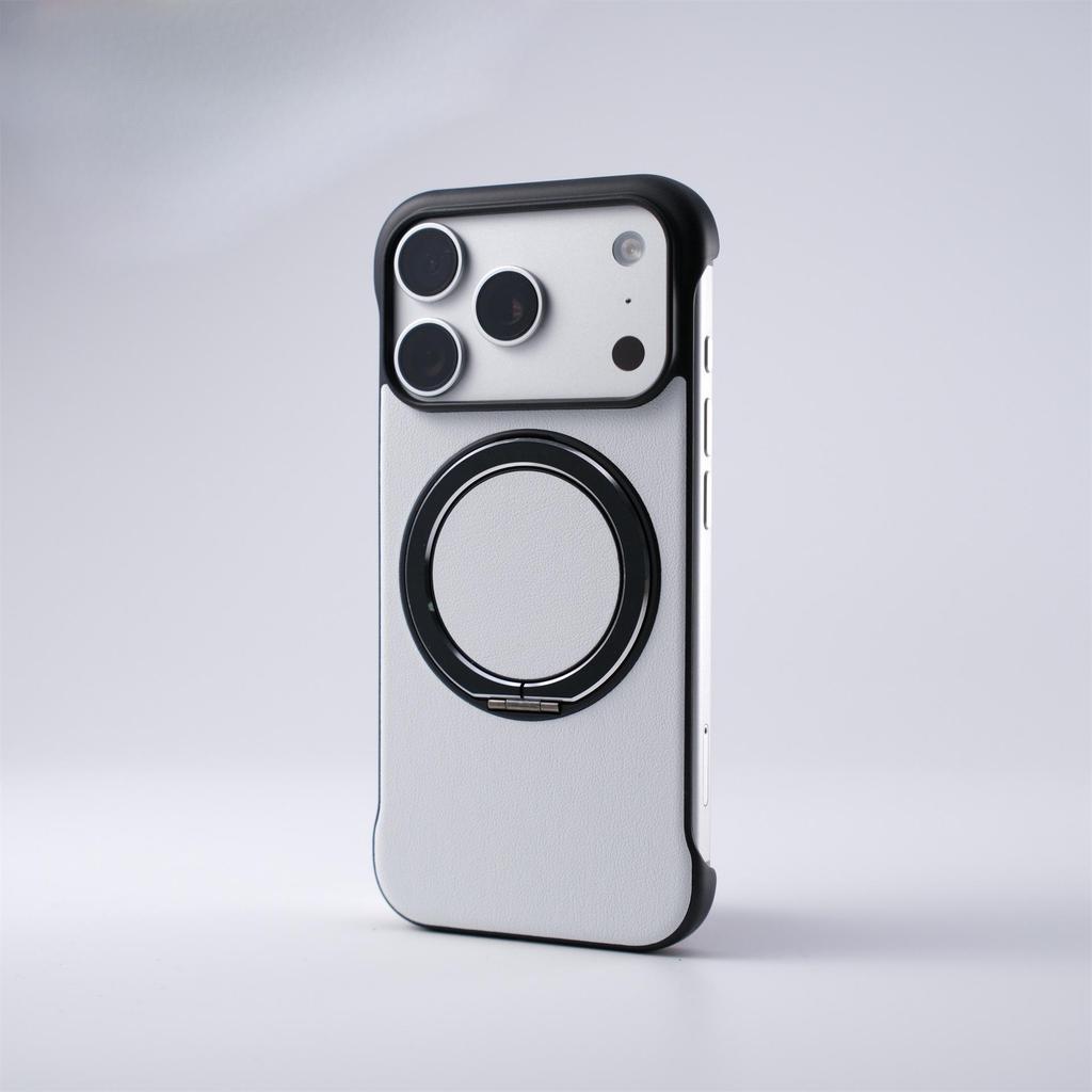 Compatible Magnetic Stand Borderless Case for iPhone 17 PRO MAX, Ultra-thin, Drop-proof Protection.