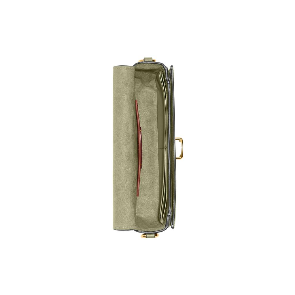 Coach Studio 20 Gold Label Klappenverschluss Kartenfach Handschuhgegerbtes Leder Handtasche Umhängetasche Klein Damen Taschen Messing Moos CE331-B4MX