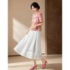 D.F.DEAR New Chinese Style Printed Top & A-line Skirt Set