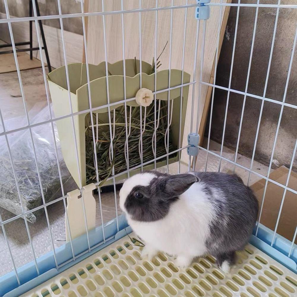 Hanging Rabbit Hay Holder Large Capacity Grass Basket Practical Rabbit Grass Rack  for Pet Cage