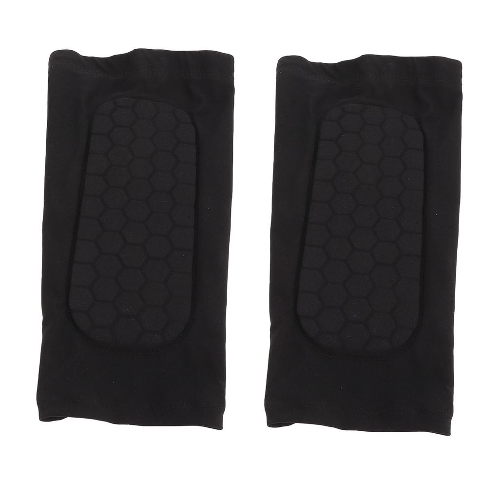 2PCS Soccer Leg Sleeves for Adults Anti Slip Breathable Calf Compression Sleeve Shin Guard Sleeve with Honeycomb Pad for Baseball Basketball Black M