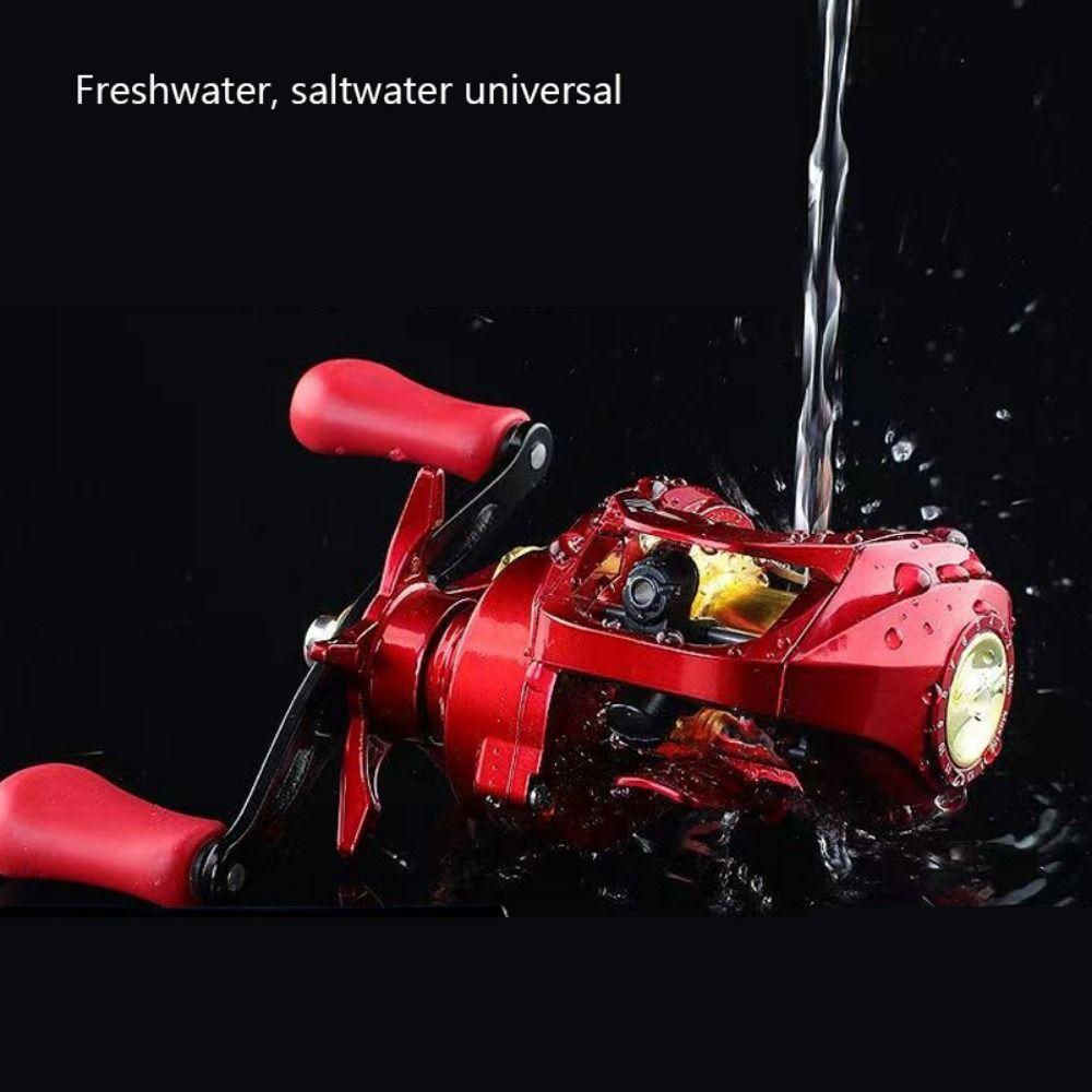 Metal Casting Baitcasting Reel 10Kg Max Drag 10 Gear Magnetirc Brake Fishing Reel Quick Reaction Operation 7.2:1 Gear Ratio