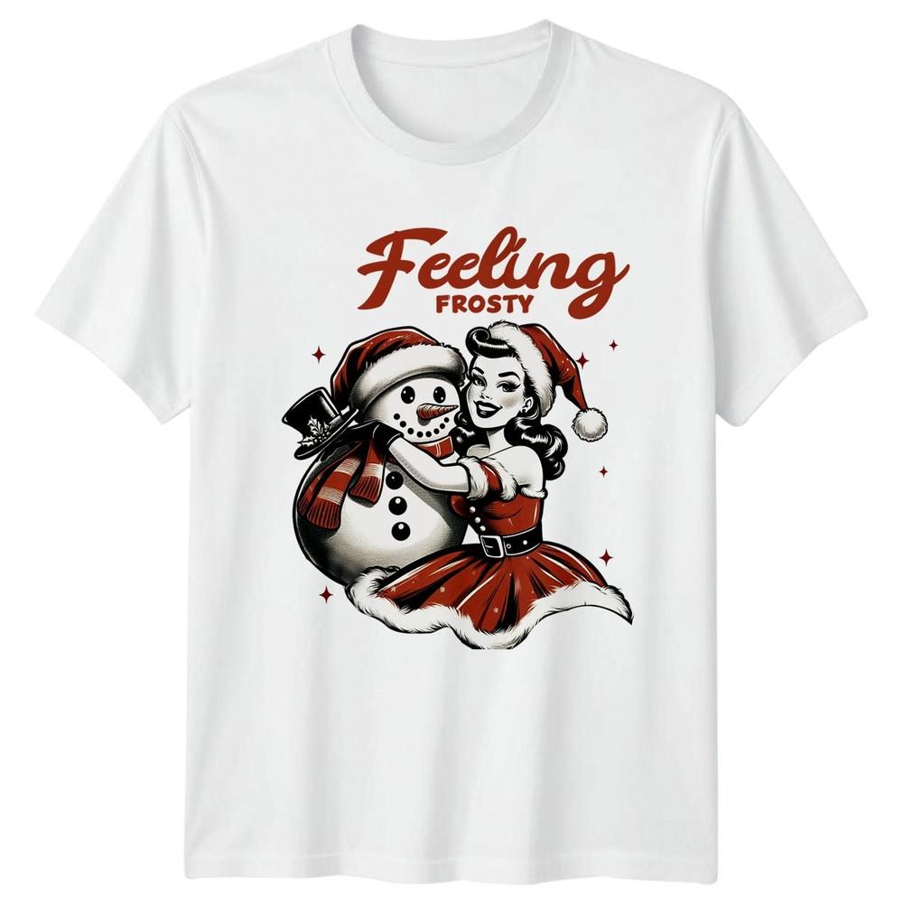 Feeling Frosty Christmas Holidays Unisexs TShirt Unisexs Graphic Tee S